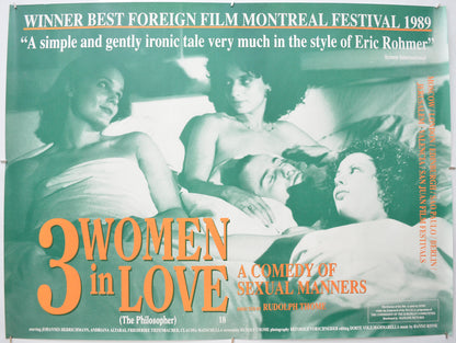 3 Women In Love (a.k.a. The Philosopher, Der Philosopher) Original Quad Poster - Film Poster - Movie Poster