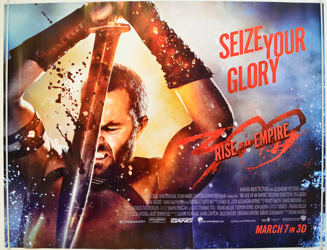 300 3 “300 : Rise Of An Empire” (Version 3) Original Quad Poster - Film Post ...