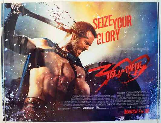 300 : Rise Of An Empire  (Version 2)   Original British Quad Poster - Film Poster - Movie Poster 