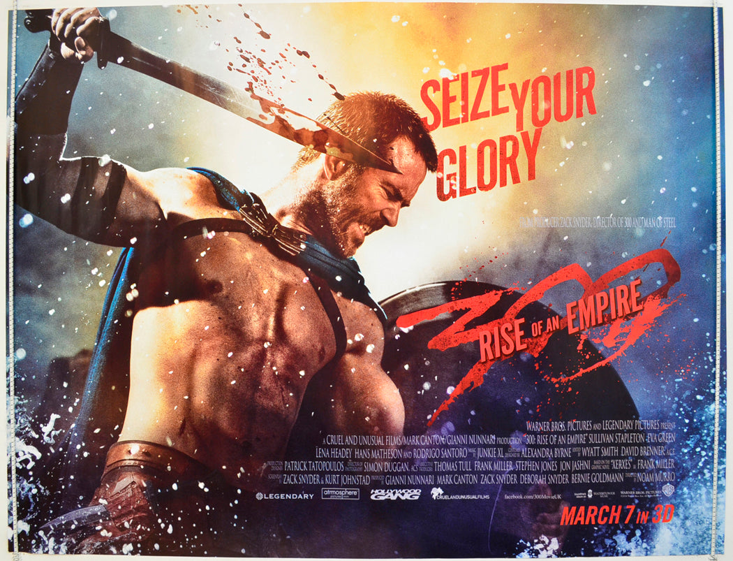 300 3 “300 : Rise Of An Empire” (Version 2) Original Quad Poster - Film Post ...