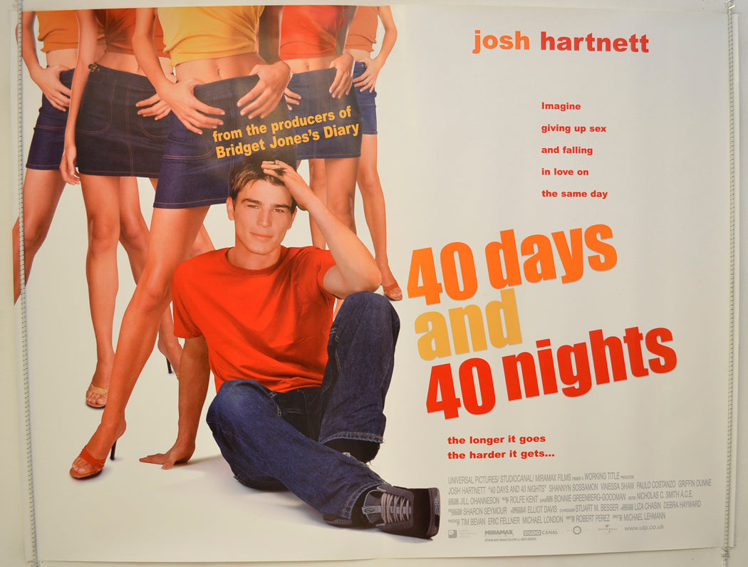 40 Days And 40 Nights  Original Quad Poster - Film Poster - Movie Poster