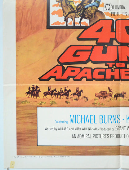 40 GUNS TO APACHE PASS (Bottom Left) Cinema One Sheet Movie Poster 