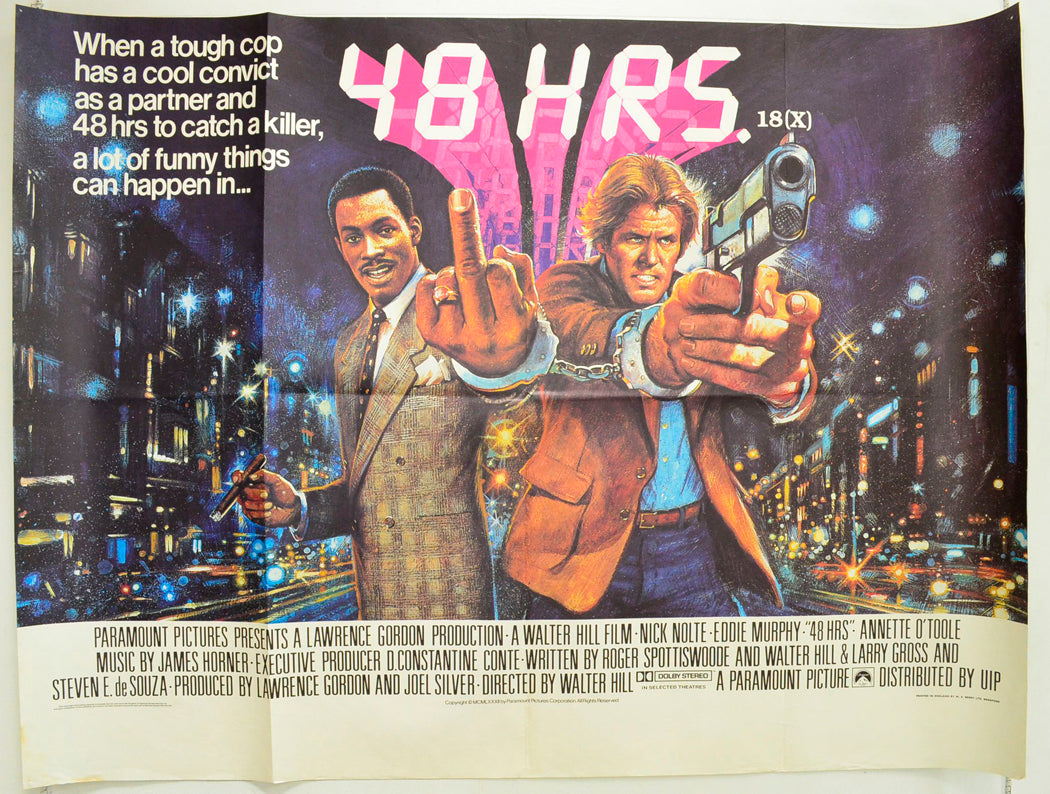 48 Hrs Original British Quad Poster - Film Poster - Movie Poster 