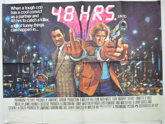 48 Hrs Original Quad Poster - Film Poster - Movie Poster  