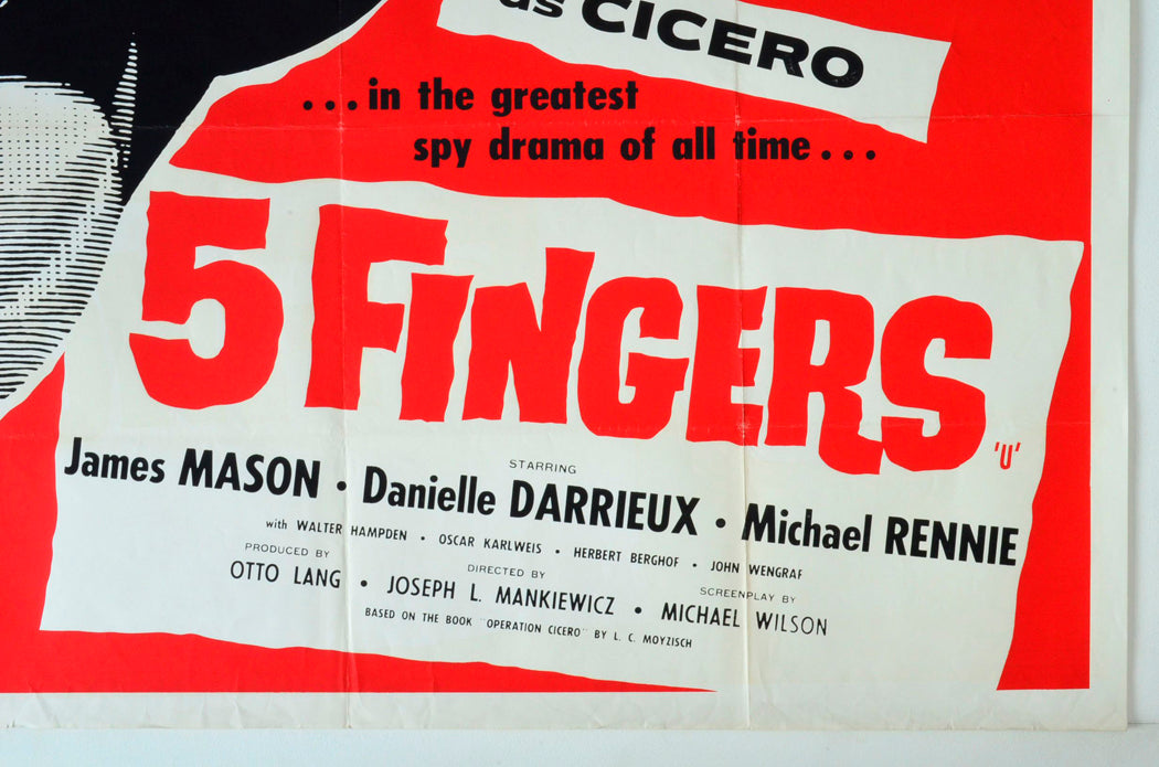 5 FINGERS (Bottom Right) Cinema Quad Movie Poster 