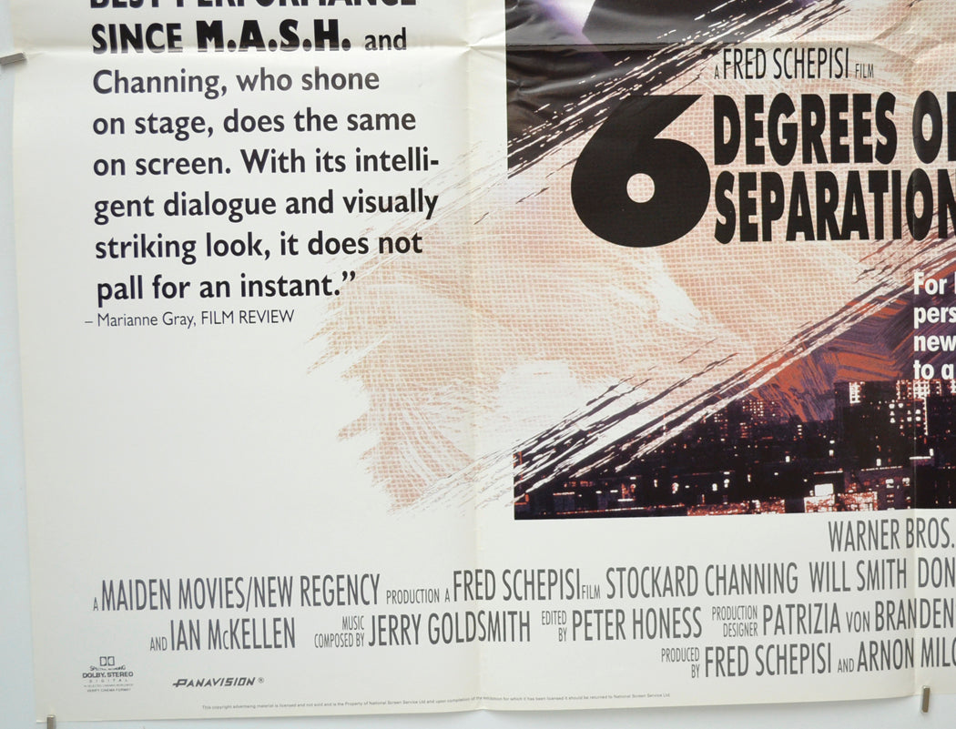 6 DEGREES OF SEPARATION (Bottom Left) Cinema Quad Movie Poster 