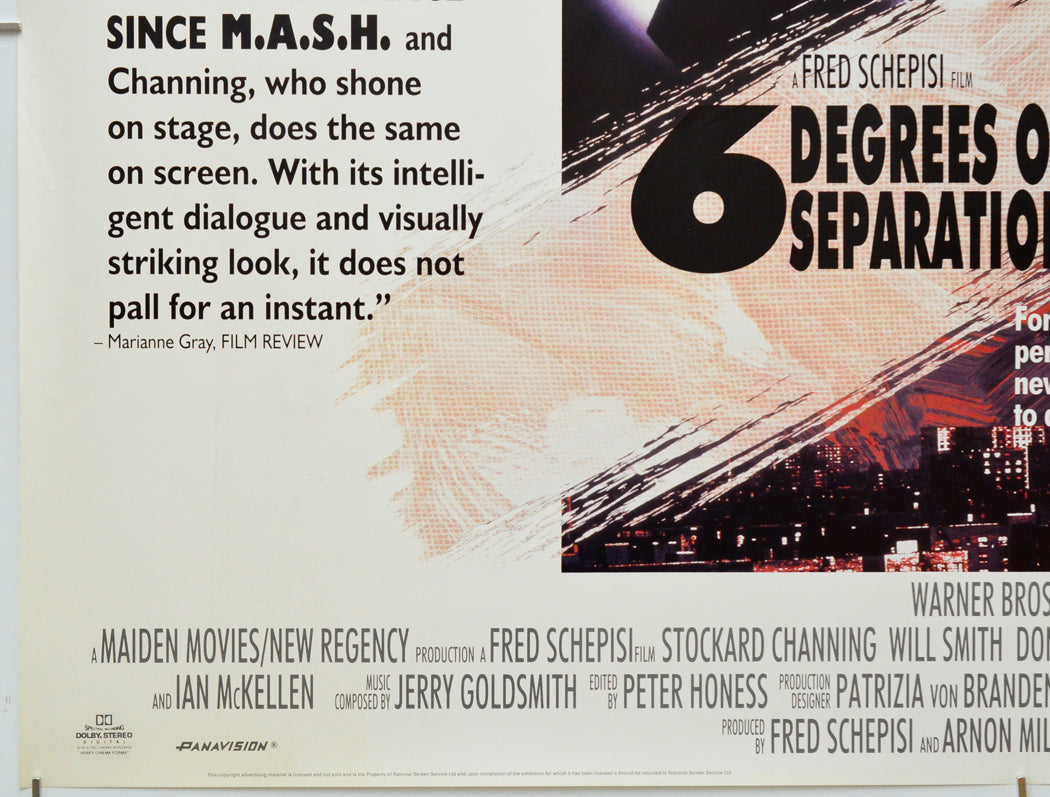 6 Degrees Of Separation (Bottom Left) Cinema Quad Movie Poster 