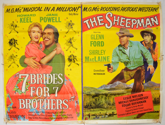 Seven Brides For Seven Brothers / The Sheepman  (Double Bill)   Original Quad Poster - Film Poster - Movie Poster