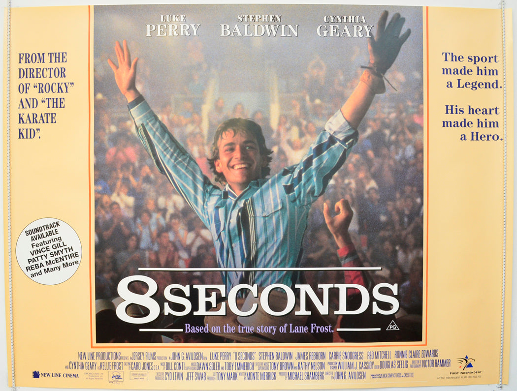 8 Seconds  Original British Quad Poster - Film Poster - Movie Poster 