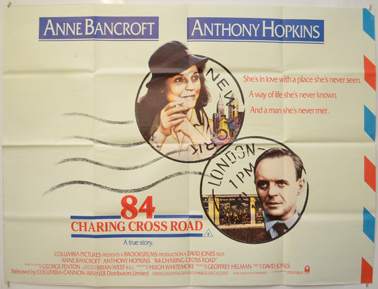 84 Charing Cross Road Original Quad Poster - Film Poster - Movie Poster  