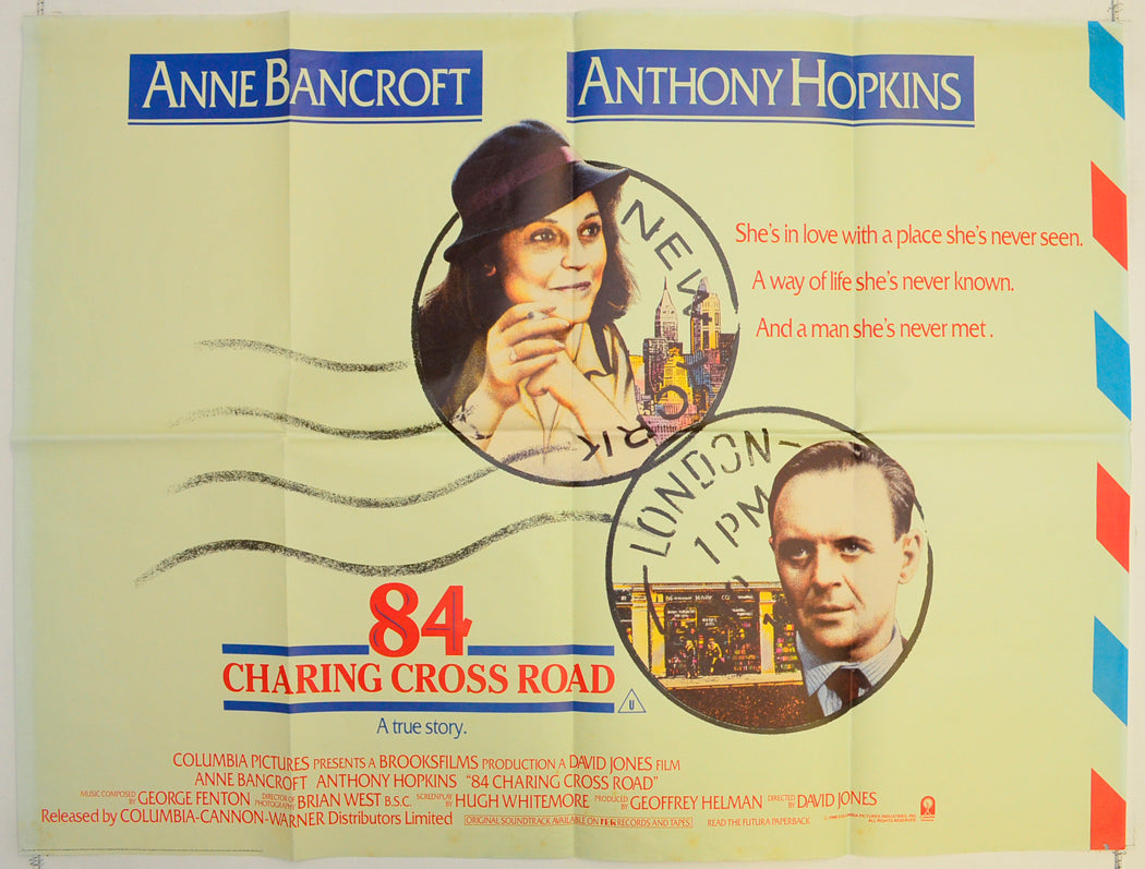 84 Charing Cross Road Original Quad Poster - Film Poster - Movie Poster  