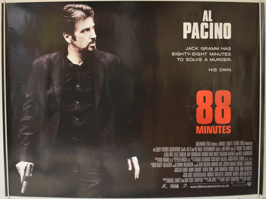 88 Minutes  Original Quad Poster - Film Poster - Movie Poster