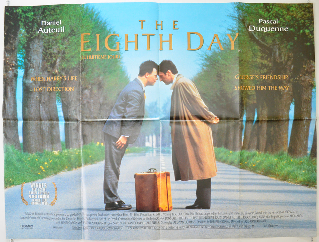 The Eighth Day  (a.k.a. Le huitième jour)  Original Quad Poster - Film Poster - Movie Poster 