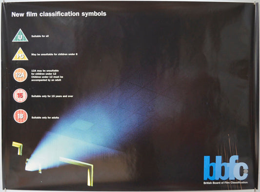 BBFC Classification (Film Certificate Information Poster) Original Quad Poster - Film Poster - Movie Poster