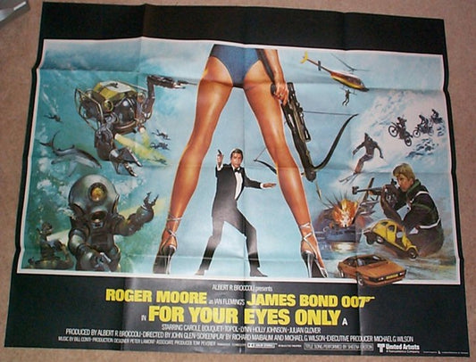 007 : For Your Eyes Only   (James Bond)  Original British Quad Poster - Movie Poster