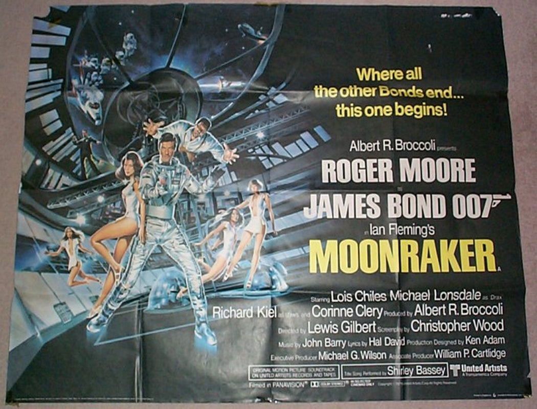 007 : Moonraker   (James Bond)  Original British Quad Poster - Movie Poster