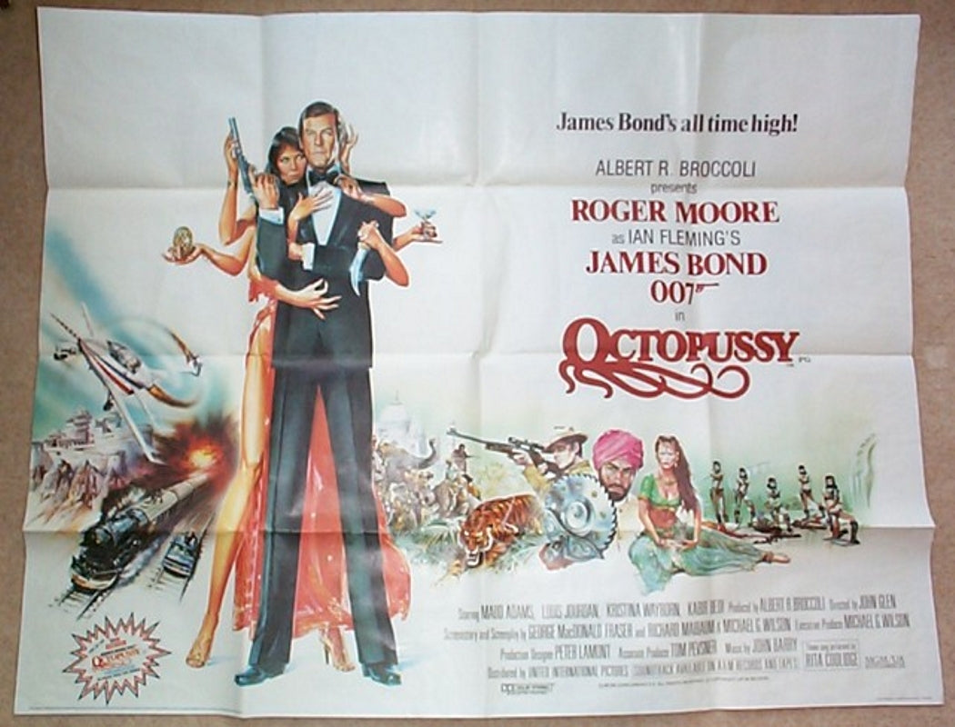 007 : Octopussy   (James Bond)  Original British Quad Poster - Movie Poster