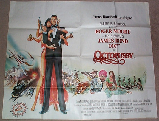 007 : Octopussy   (James Bond)  Original British Quad Poster - Movie Poster