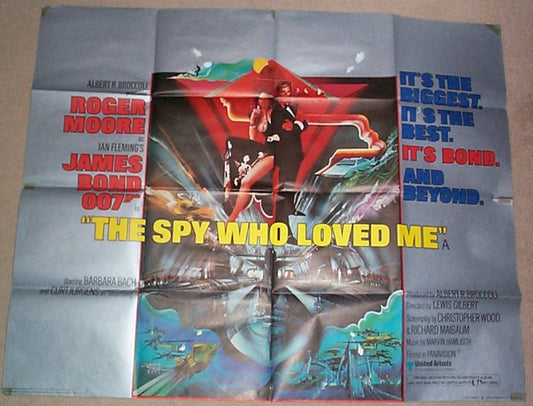 007 : The Spy Who Loved Me   (James Bond)  Original British Quad Poster - Movie Poster