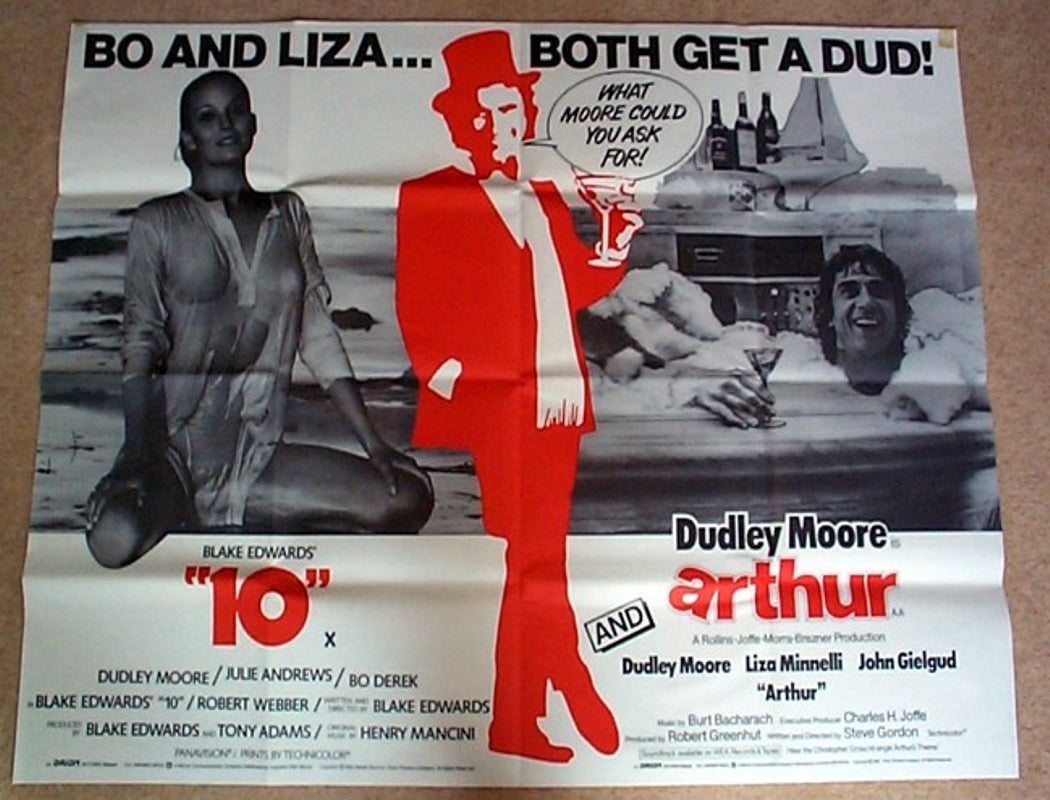 10 / Arthur  (Double Bill)   Original British Quad Poster - Movie Poster