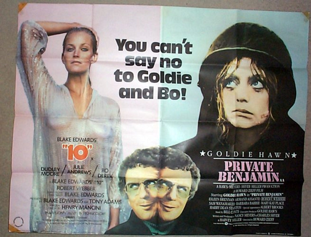 10 / Private Benjamin  Double Bill   Original British Quad Poster - Movie Poster