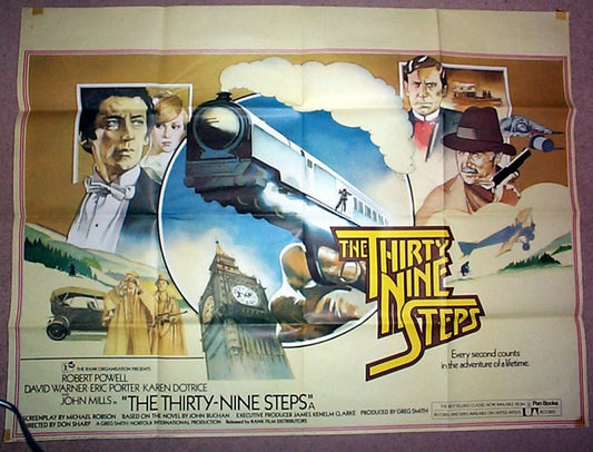 The Thirty Nine Steps Original British Quad Poster - Movie Poster