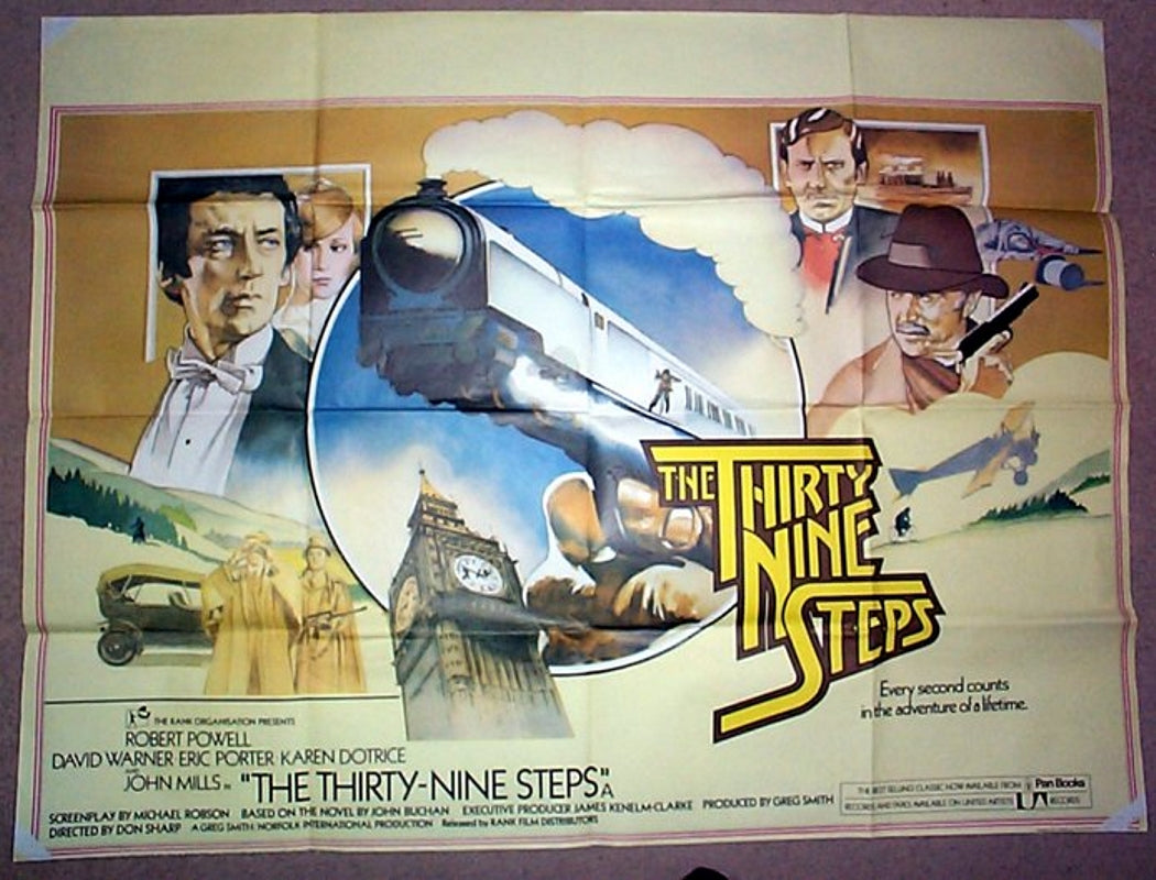 The Thirty Nine Steps Original British Quad Poster - Movie Poster