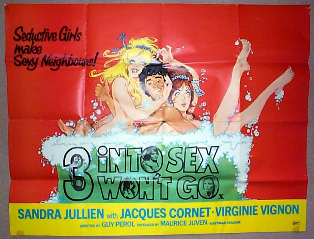 3 into Sex Won't Go Original British Quad Poster - Movie Poster