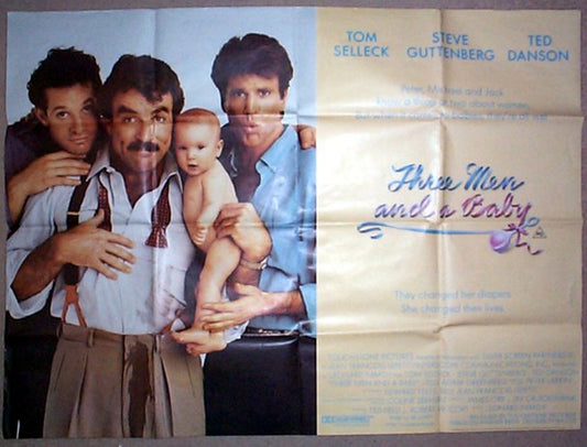 Three Men And A Baby Original British Quad Poster - Movie Poster