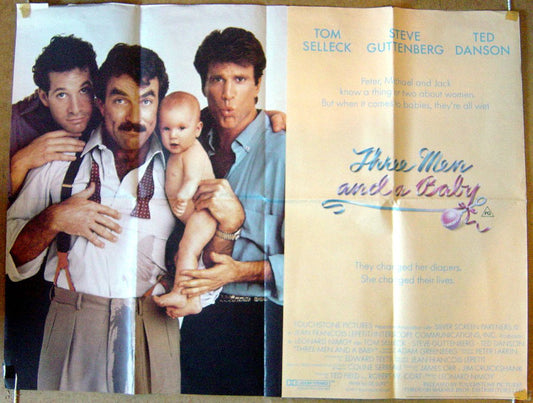 Three Men And A Baby Original British Quad Poster - Movie Poster