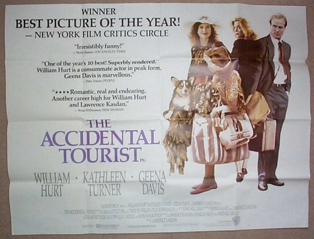 The Accidental Tourist  Original Quad Movie Poster  