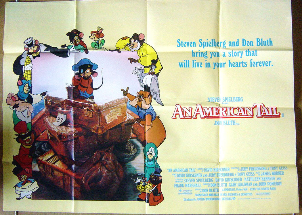 An American Tail  Original Quad Movie Poster  