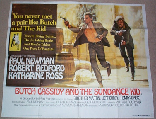 Butch Cassidy AndT he Sundance Kid Original British Quad Poster - Movie Poster