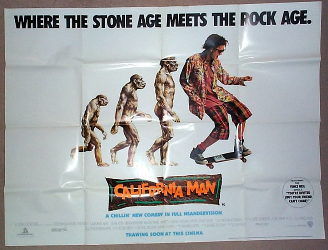 California Man (a.k.a Encino Man)  Original Quad Movie Poster  