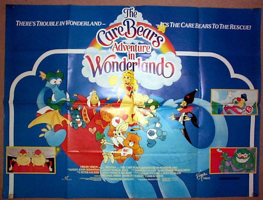 Care Bears : Adventure In Wonderland  Original Quad Movie Poster  