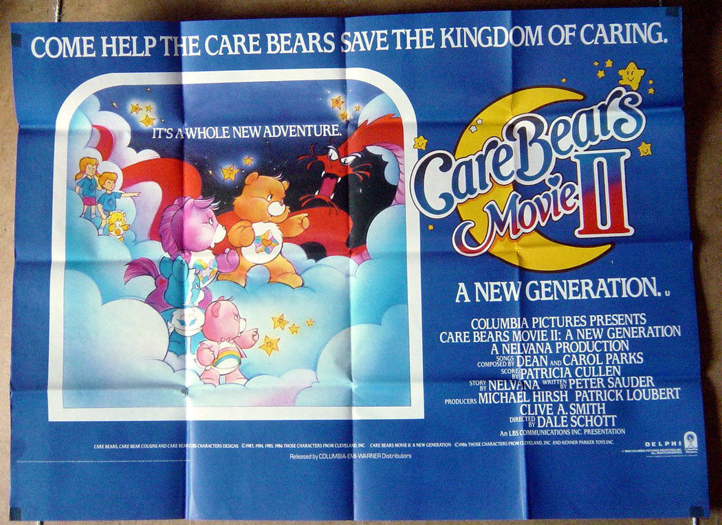 Care Bears Movie 2  Original Quad Movie Poster  