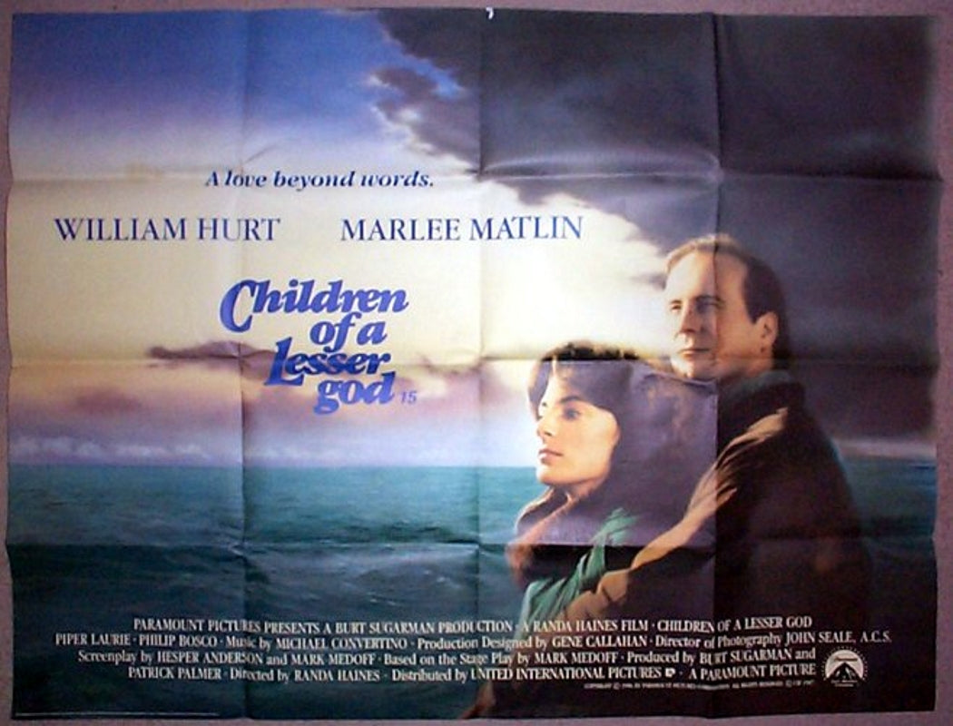 Children Of A Lesser God  Original Quad Movie Poster  