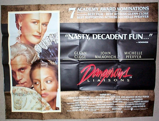 Dangerous Liaisons  Original Quad Movie Poster  