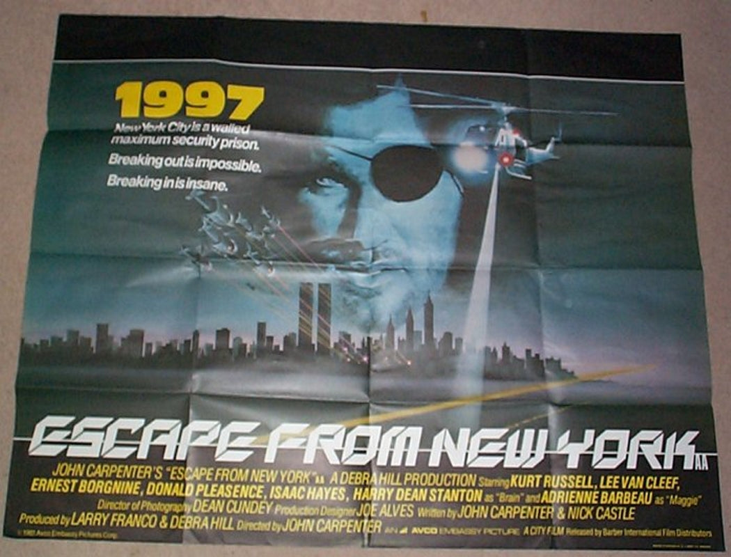 Escape From New York Original British Quad Poster - Movie Poster