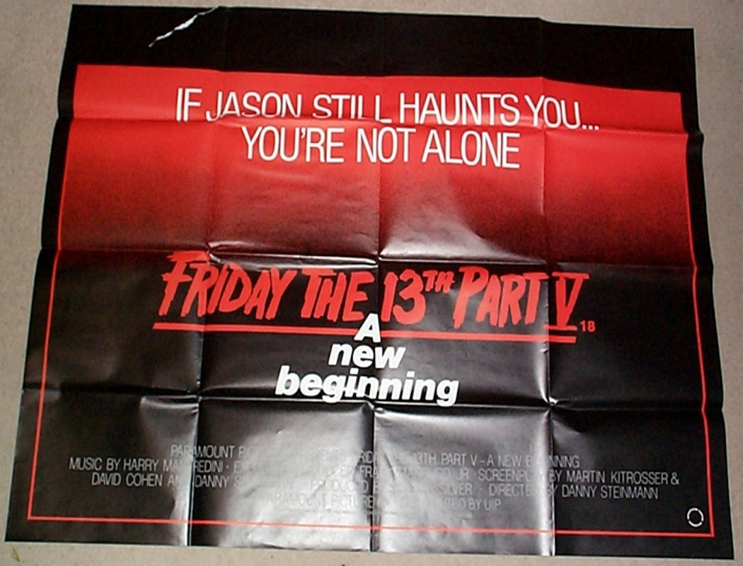 Friday The 13th Part V : A New Beginning Original British Quad Poster - Movie Poster