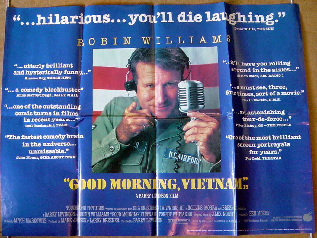 Good Morning Vietnam  (Quotes Version)  Original Quad Movie Poster  