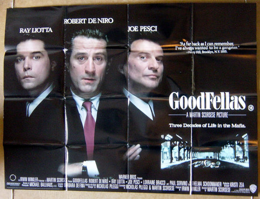 Goodfellas  Original Quad Movie Poster  