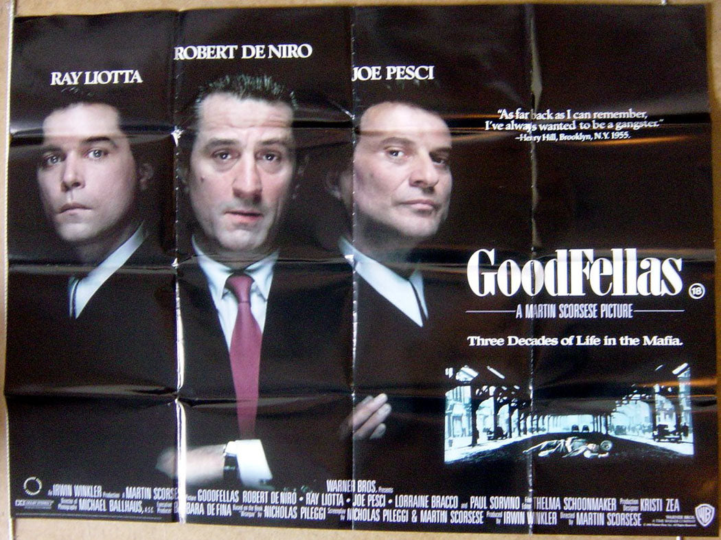 Goodfellas  Original Quad Movie Poster  