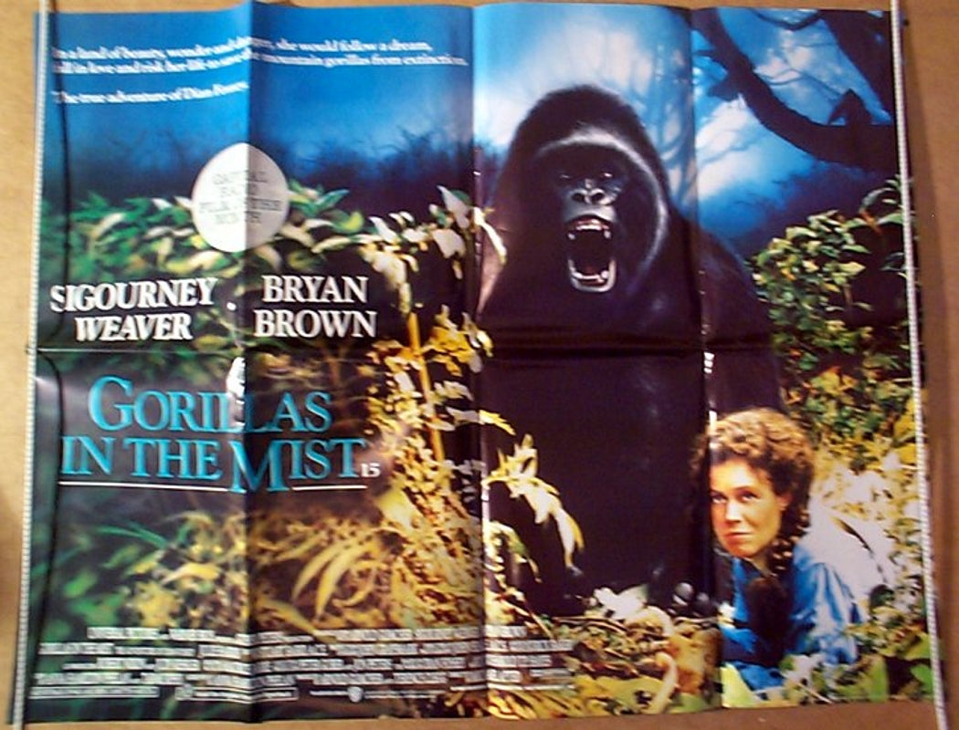 Gorillas In The Mist  Original Quad Movie Poster  