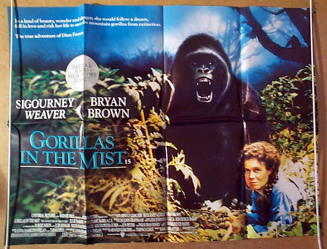 Gorillas In The Mist  Original Quad Movie Poster  