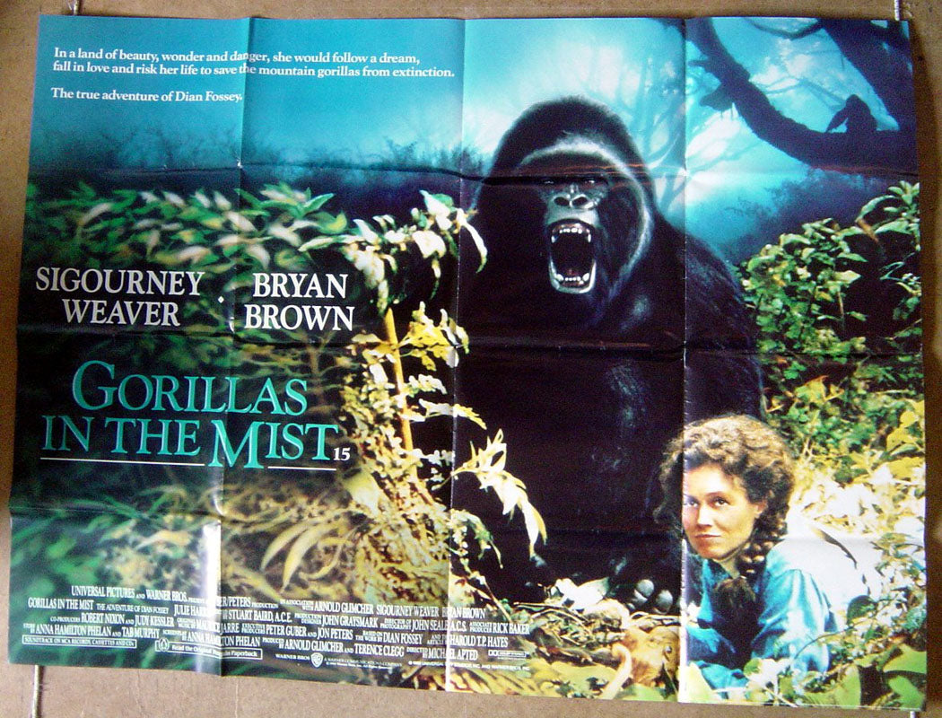 Gorillas In The Mist  Original Quad Movie Poster  