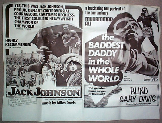 Jack Johnson / The Baddest Daddy In The Whole World  (Double Bill)   Original British Quad Poster - Movie Poster