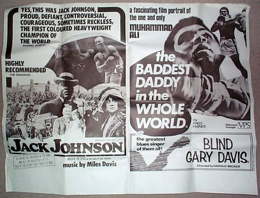 Jack Johnson / The Baddest Daddy In The Whole World  (Double Bill)   Original British Quad Poster - Movie Poster