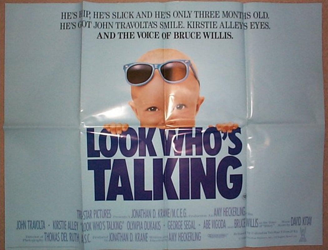 Look Who's Talking  Original Quad Movie Poster  