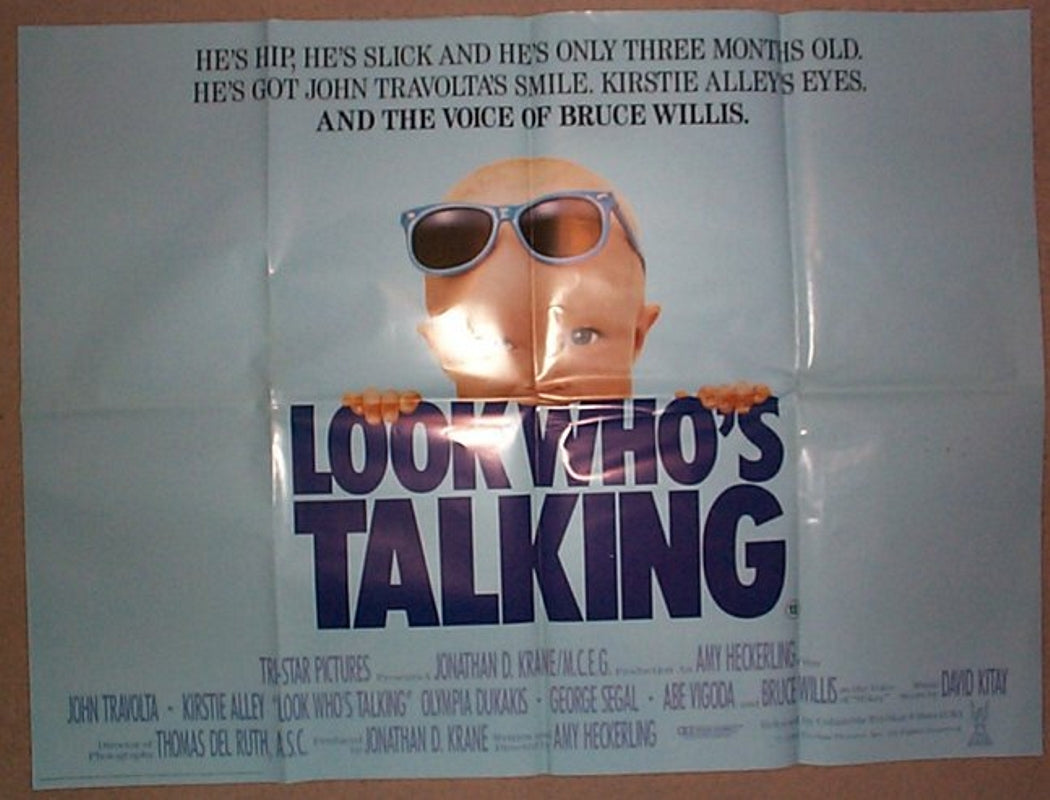 Look Who's Talking  Original Quad Movie Poster  